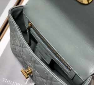 Christian Dior Small Dior Caro Bag, Grey, For Women Handbags, Shoulder Bags, Crossbody Bags, 20cm CD M9241UWHC_M41G