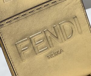 Fendi Mini Sunshine Shopper Gold For Women, Women’s Handbags, Shoulder And Crossbody Bags 7.1in/18cm FF 8BS051AJH7F1GNN