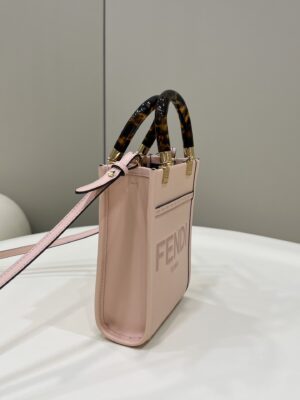 Fendi Mini Sunshine Shopper Pink For Women, Women’s Handbags, Shoulder And Crossbody bags 7.1in/18cm FF 8BS051