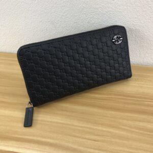 Gucci Black GG Embossed Zip Around Wallet For Men, Men’s Wallet 19cm/7.5in GG