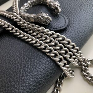 Gucci Dionysus Mini Chain Bag Black Metal-Free Tanned For Women 8in/20cm GG 401231 CAOGN 817669