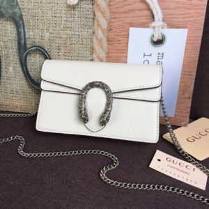 Gucci Dionysus Super Mini Bag White For Women  6.5in/16cm GG 476432 CAOGM 917474