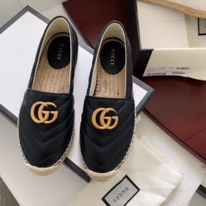 Gucci Espadrille With Double G Black For Women GG 551890 BKO00 1000 PR-140400