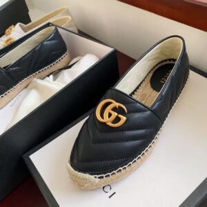 Gucci Espadrille With Double G Black For Women GG 551890 BKO00 1000 PR-140400