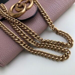 Gucci GG Marmont Mini Chain Bag Pink For Women 7.9in/20cm GG16