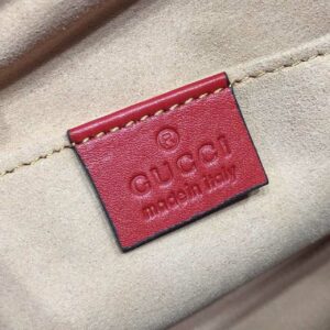 Gucci GG Marmont Small Matelassé Shoulder Bag Hibiscus Red Matelassé Chevron For Women 9.5in/24cm GG 447632 DTD1T 643320