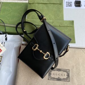 Gucci Horsebit 1955 Mini Bag Black For Women And Men 6.7in/17cm GG 625615 0YK0G 1000