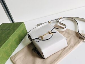 Gucci Horsebit 1955 Mini Bag For Women White 6.7in/17cm â€Ž625615