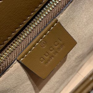 Gucci Horsebit 1955 Shoulder Bag Beige/Ebony GG Supreme Canvas With Brown For Women 9.8in/25cm GG 92TCG 856340