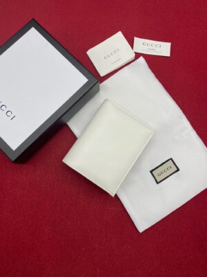 Gucci Horsebit 1955 White Card Case Women’s Wallet 11cm/4.3in GG 0YK0G 9022