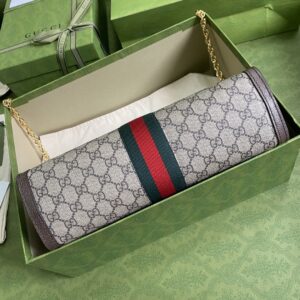 Gucci Ophidia GG Medium Shoulder Bag Beige/Ebony GG Supreme Canvas Green And Red Web For Women 13in/32.5cm GG 503876 K05NG 8745