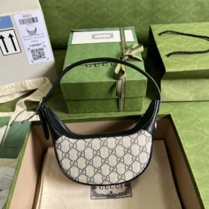 Gucci Ophidia GG Mini Bag Beige And Blue GG Supreme Canvas For Women 7.9in/20cm GG 658551 96IWN 4076