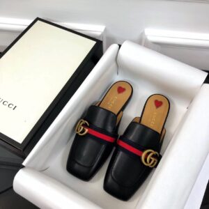 Gucci Peyton Slippers Black For Women GG 423694 DKHC0 1061 PR-148734