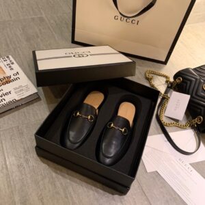 Gucci Princetown Slipper Black For Women GG 423513 BLM00 1000 PR-314701