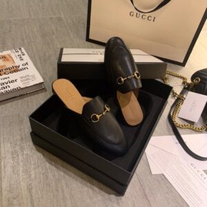 Gucci Princetown Slipper Black For Women GG 423513 BLM00 1000 PR-314701