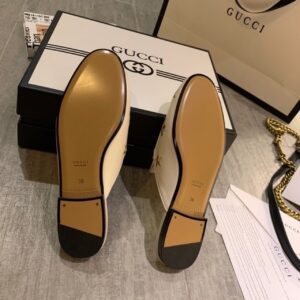 Gucci Princetown Slipper With Bee Stars Beige For Women GG PR-617061