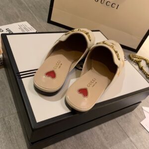 Gucci Princetown Slipper With Bee Stars Beige For Women GG PR-617061