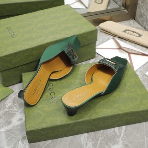 Gucci Slipper Sandals Green For Women GG PR-867468