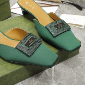 Gucci Slipper Sandals Green For Women GG PR-867468