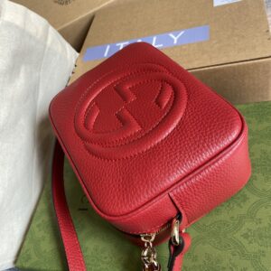 Gucci Soho Small Disco Bag Red For Women, Women’s Bags, Shoulder And Crossbody Bags 8in/21cm GG 308364