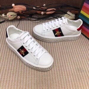 Gucci Women’s Ace Embroidered Platform Sneaker White For Women GG PR-214181