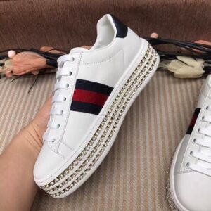 Gucci Women’s Ace Embroidered Platform Sneaker White For Women GG PR-214181