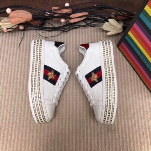 Gucci Women’s Ace Embroidered Platform Sneaker White For Women GG PR-214181