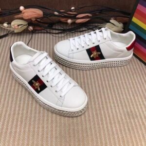 Gucci Women’s Ace Embroidered Platform Sneaker White For Women GG PR-214181