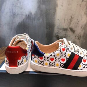 Gucci Women’s Ace Heart By Canavas Sneaker White For Women GG PR-776156