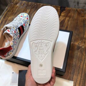 Gucci Women’s Ace Heart By Canavas Sneaker White For Women GG PR-776156