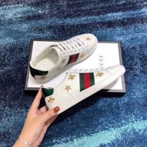 Gucci Women’s Ace Sneaker With Bees And Stars White For Women GG PR-590951