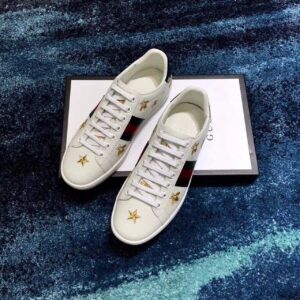 Gucci Women’s Ace Sneaker With Bees And Stars White For Women GG PR-590951