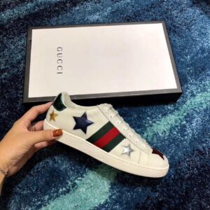 Gucci Women’s Ace Sneaker With Stars White For Women GG  PR-319323