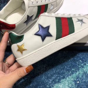 Gucci Women’s Ace Sneaker With Stars White For Women GG  PR-319323