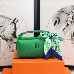 Hermes Bride A Brac Case Green Bag For Women, Women’s Handbags, Shoulder Bags 9.8in/25cm B5