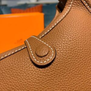 Hermes Mini Evelyne Brown For Women 7.8in/20cm B21