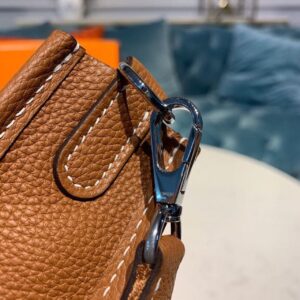 Hermes Mini Evelyne Brown For Women 7.8in/20cm B21