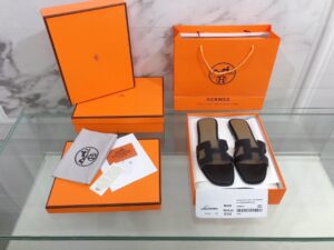 Hermes Oran Sandal Black For Women, Women’s Shoes H021056Z PR-822619