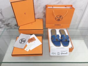 Hermes Oran Sandal Blue For Women, Women’s Shoes PR-408721