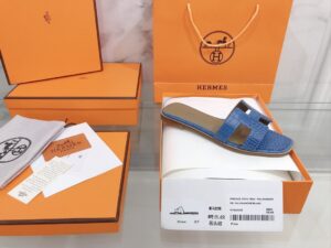 Hermes Oran Sandal Blue For Women, Women’s Shoes PR-408721