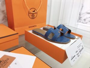 Hermes Oran Sandal Blue For Women, Women’s Shoes PR-408721