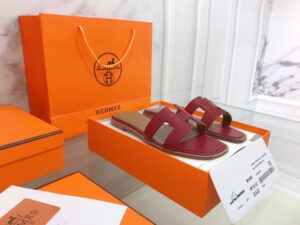 Hermes Oran Sandal Burgundy For Women, Women’s Shoes H021056Z PR-490336