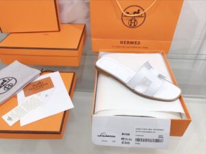 Hermes Oran Sandal White For Women, Women’s Shoes H021056Z 02365 PR-991030