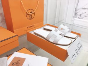 Hermes Oran Sandal White For Women, Women’s Shoes H021056Z 02365 PR-991030