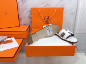 Hermes Oran Sandal White For Women, Women’s Shoes H021056Z PR-719469