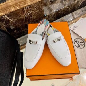 Hermes Oz Mule White For Women, Women’s Shoes H201075Z PR-917050