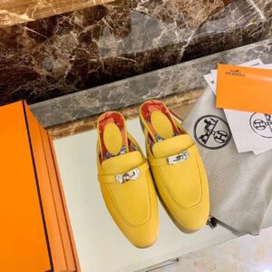 Hermes Oz Mule Yellow For Women, Women’s Shoes PR-136329