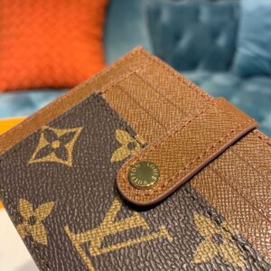 Louis Vuitton Button Multi Card Holder Monogram Canvas Brown For Women, Women Wallet LV