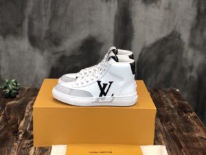 Louis Vuitton Charlie Sneaker Boot Mix Of Recycled And Bio Based Materials White For Women LV 1A9RYU PR-811100