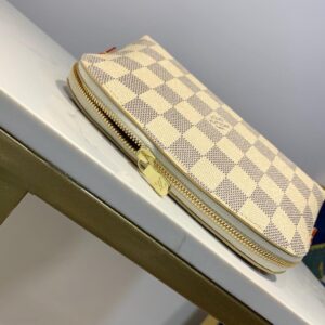 Louis Vuitton Cosmetic Pouch Damier Azur Canvas For Women, Women’s Wallet 7.5in/19cm LV N60024